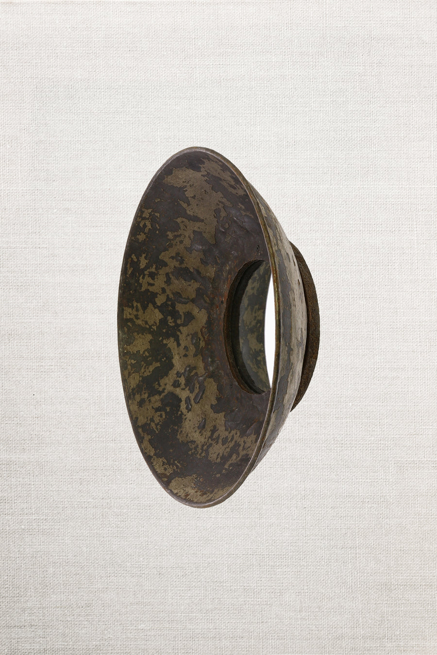 Rustic Metal Bowl Mirror