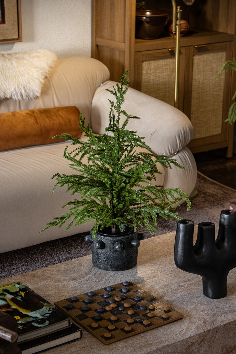 24in Soft Touch Tabletop Faux Norfolk Pine Tree