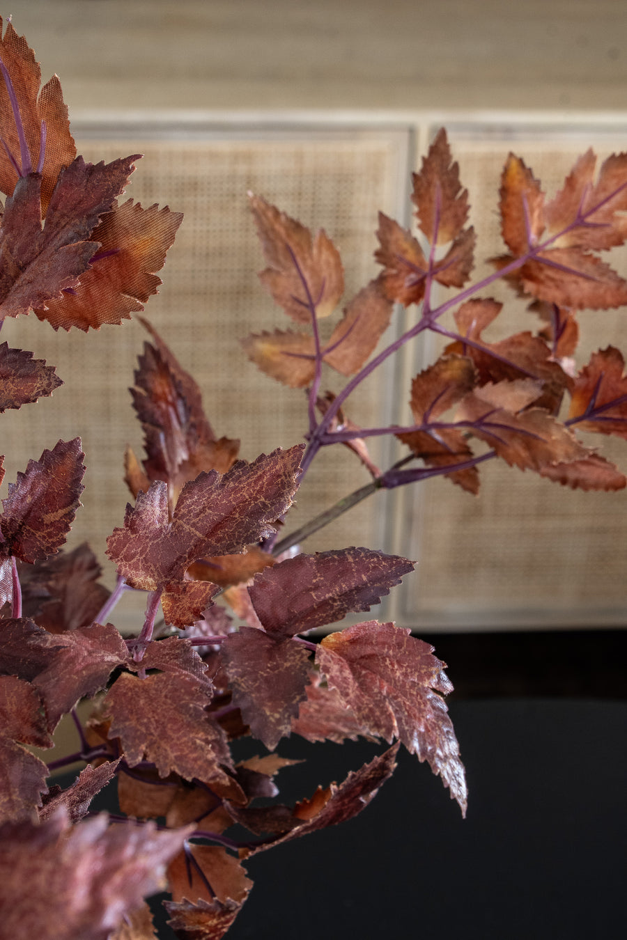 Faux Plum Cimicifuga Ramosa Leaf Spray