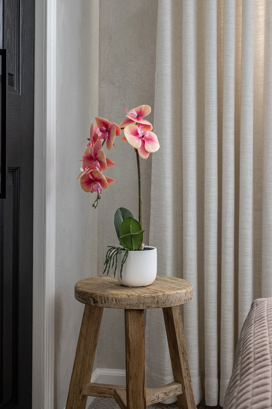 Faux Real Touch Potted Pink Orchid