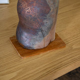 Vintage Sculptural Raku Ceramic Vessel