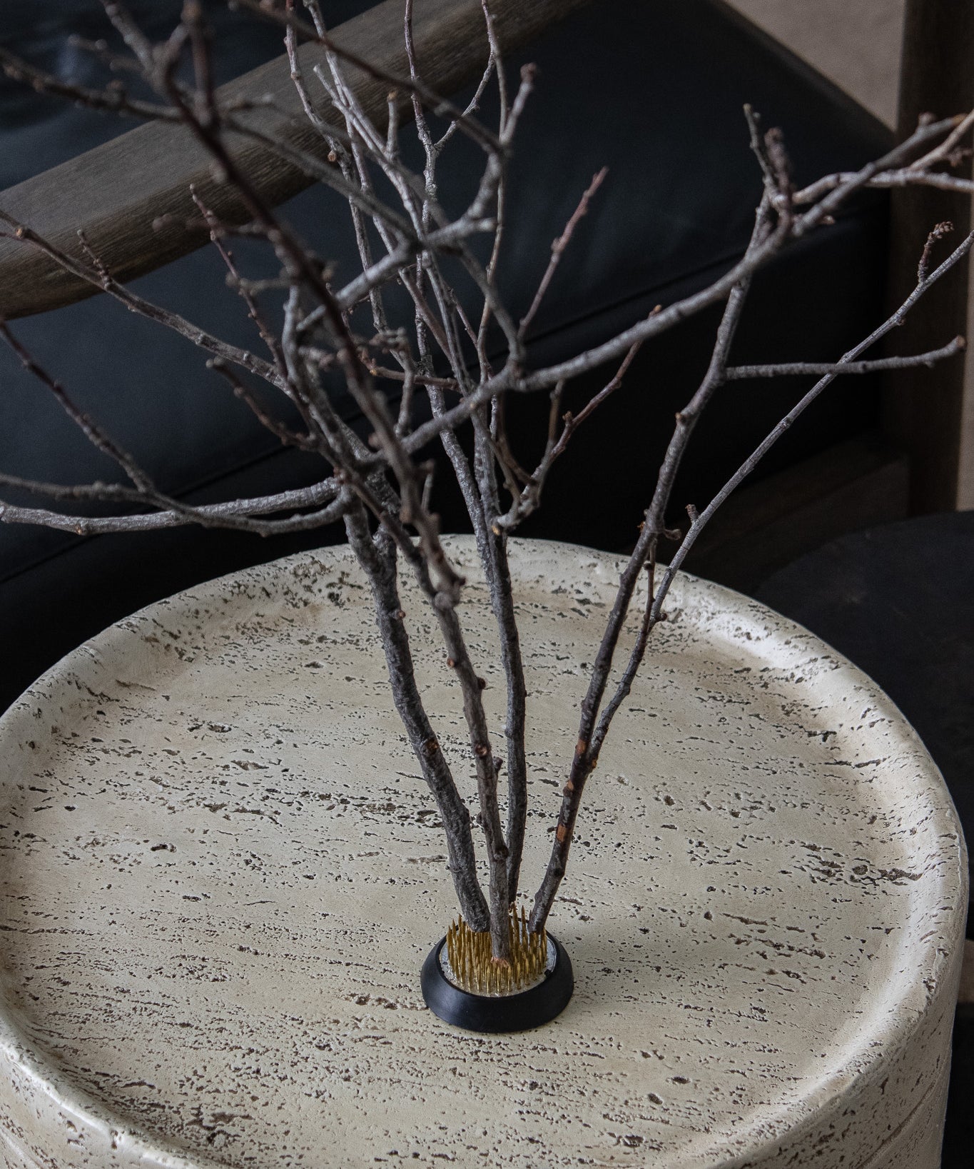 2" Ikebana Round Floral Frog