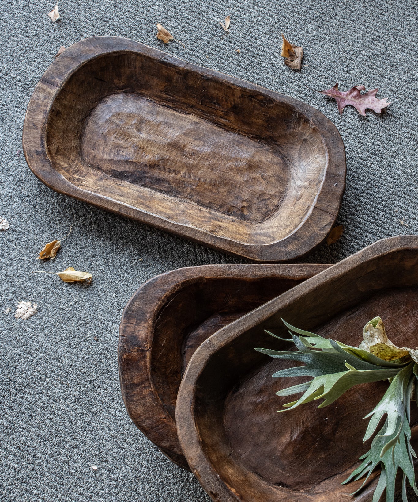 Large Rustic Waxed Wood Bowl