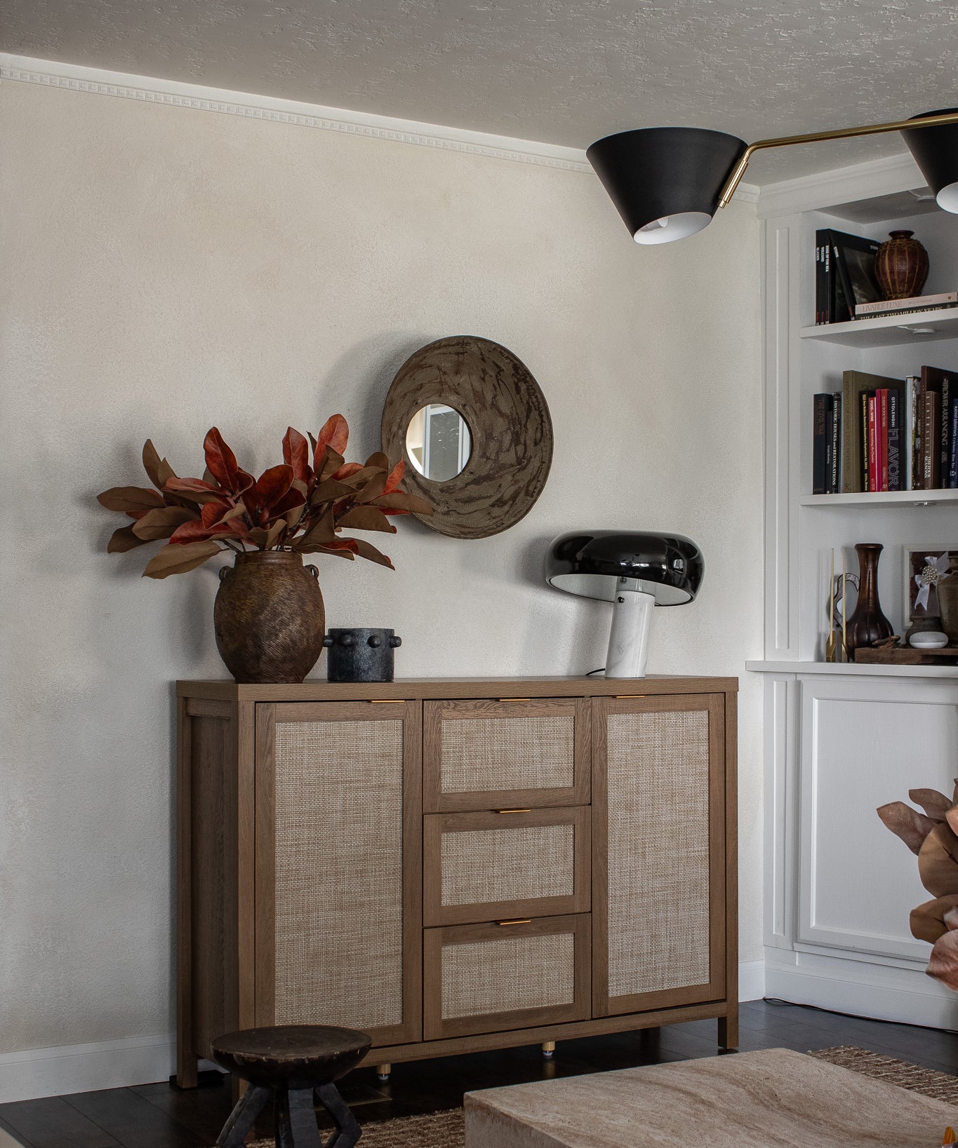 Rustic Metal Bowl Mirror