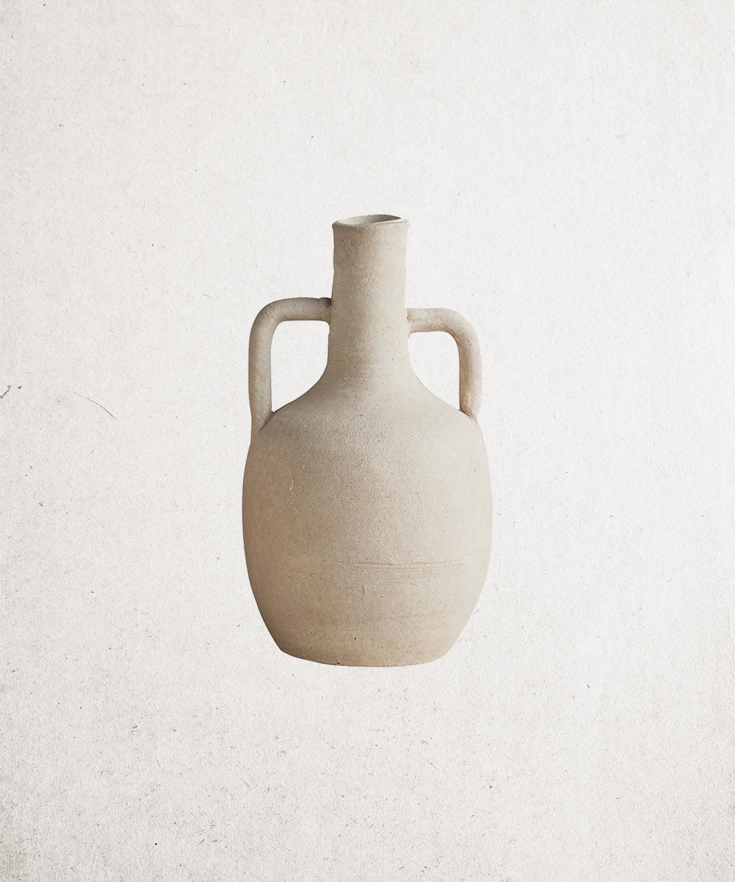 Small Cream Terracotta Vase