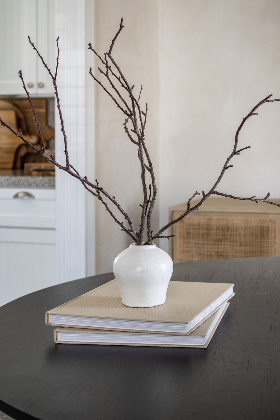 Small Off-White Urn Vase