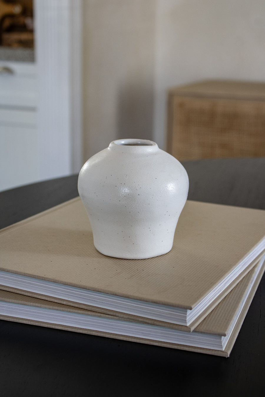 Small Off-White Urn Vase