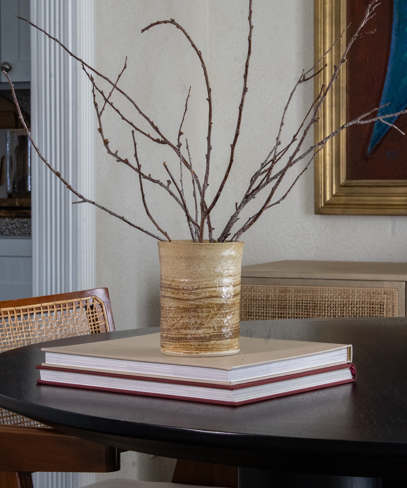 Handmade Studio Pottery Cylinder Vase