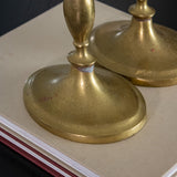 Vintage Brass Taper Candlesticks, Set of 2