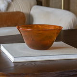Vintage Amber Swirl Glass Bowl