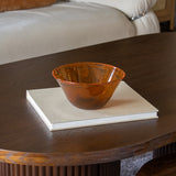 Vintage Amber Swirl Glass Bowl