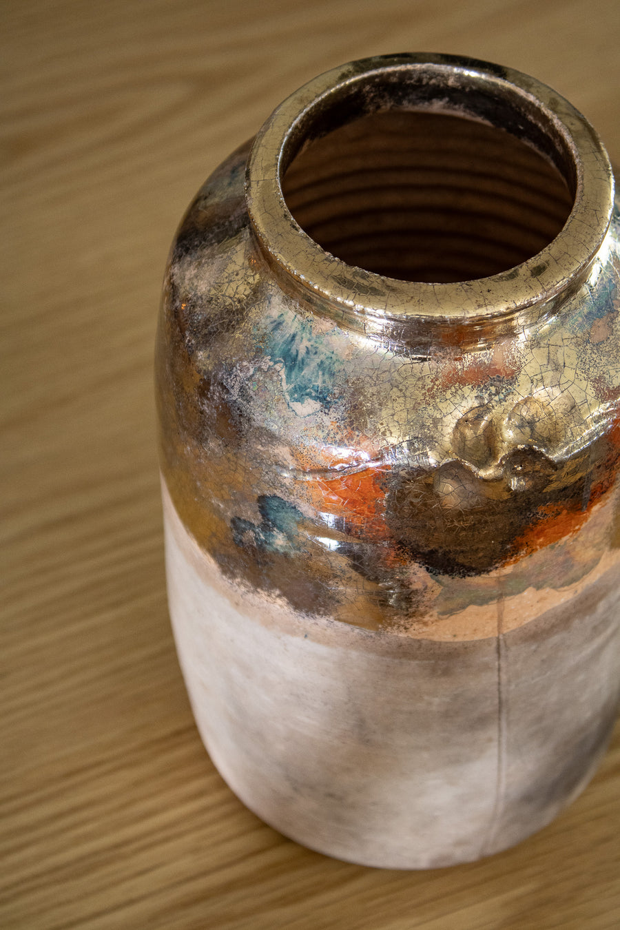 Vintage Signed Vintage Raku Vase