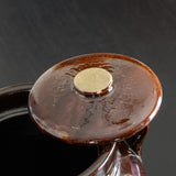 Vintage Two-Tone Stoneware Crock with Lid