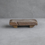 Hand-Carved Rustic Wood Riser