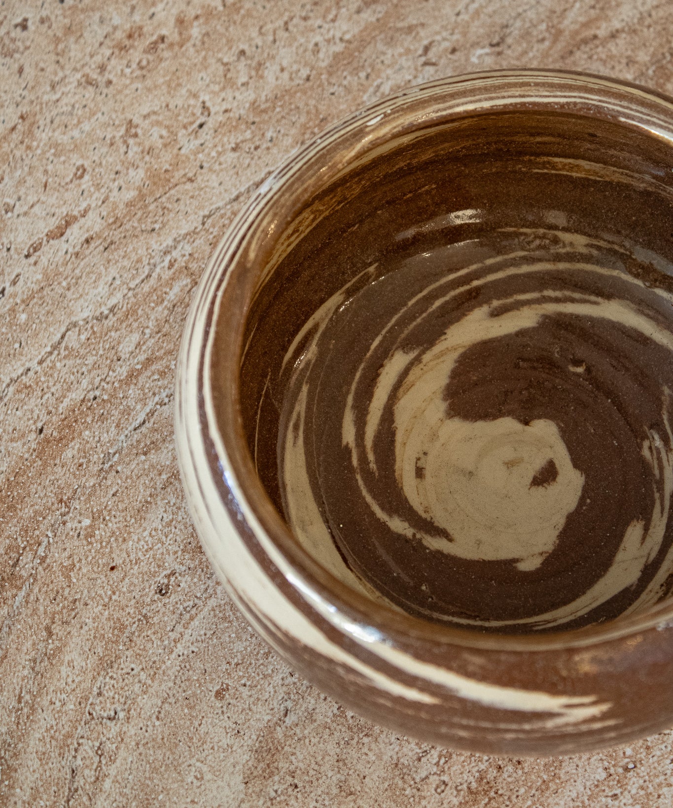 Handcrafted Swirled Ceramic Bowl