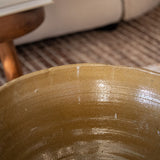 Artisan Pottery Bowl in Earthy Mustard Glaze