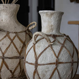 Paper Mache Vessel with Leather