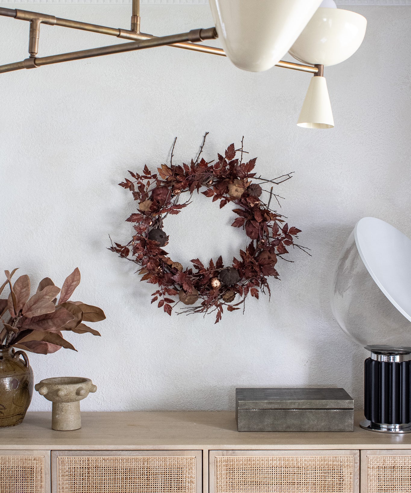 Moody Autumn Harvest Wreath