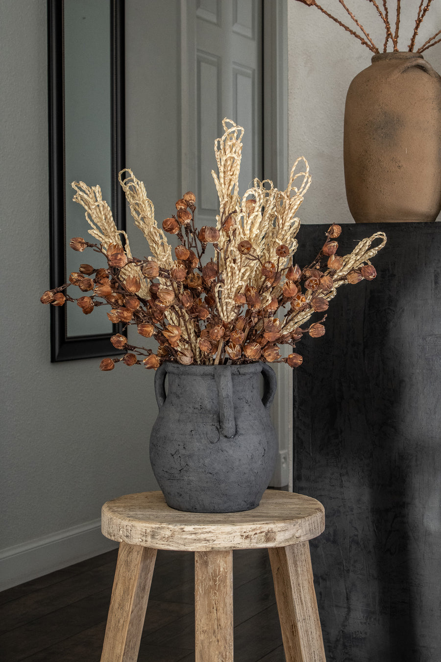 Dried Braided Palm Cord Branch Bouquet
