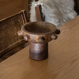 Handcrafted Maya Cement Footed Bowl