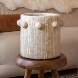 Handcrafted Large Maya Cement Planter Pot