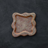 Wavy Cement Trinket Tray - Terra Rust Color