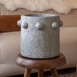 Handcrafted Large Maya Cement Planter Pot