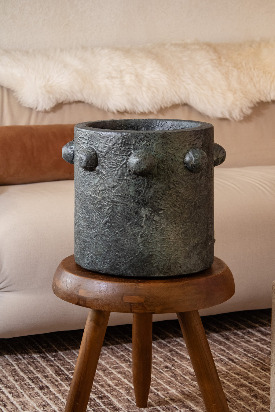 Handcrafted Large Maya Cement Planter Pot - Limited Edition – Casa ...