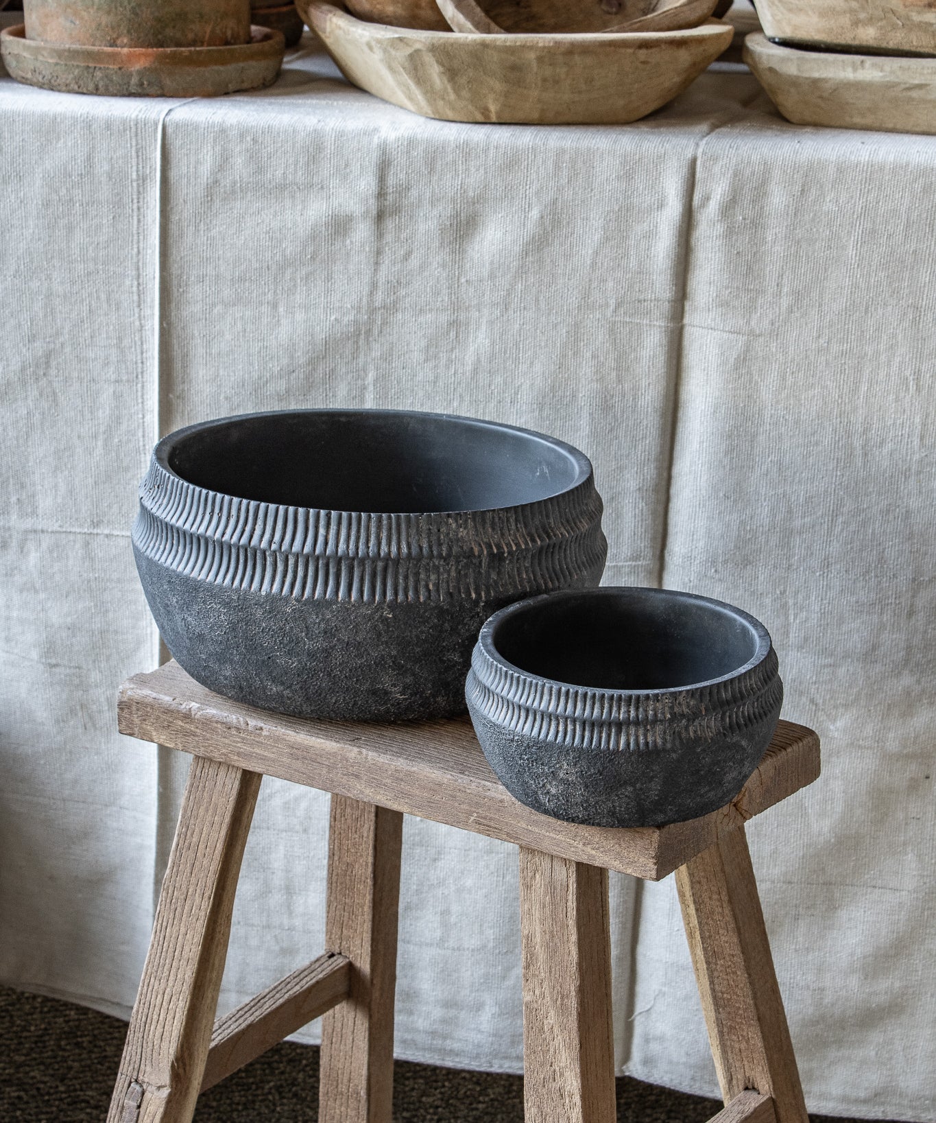Charcoal Low Cement Planter