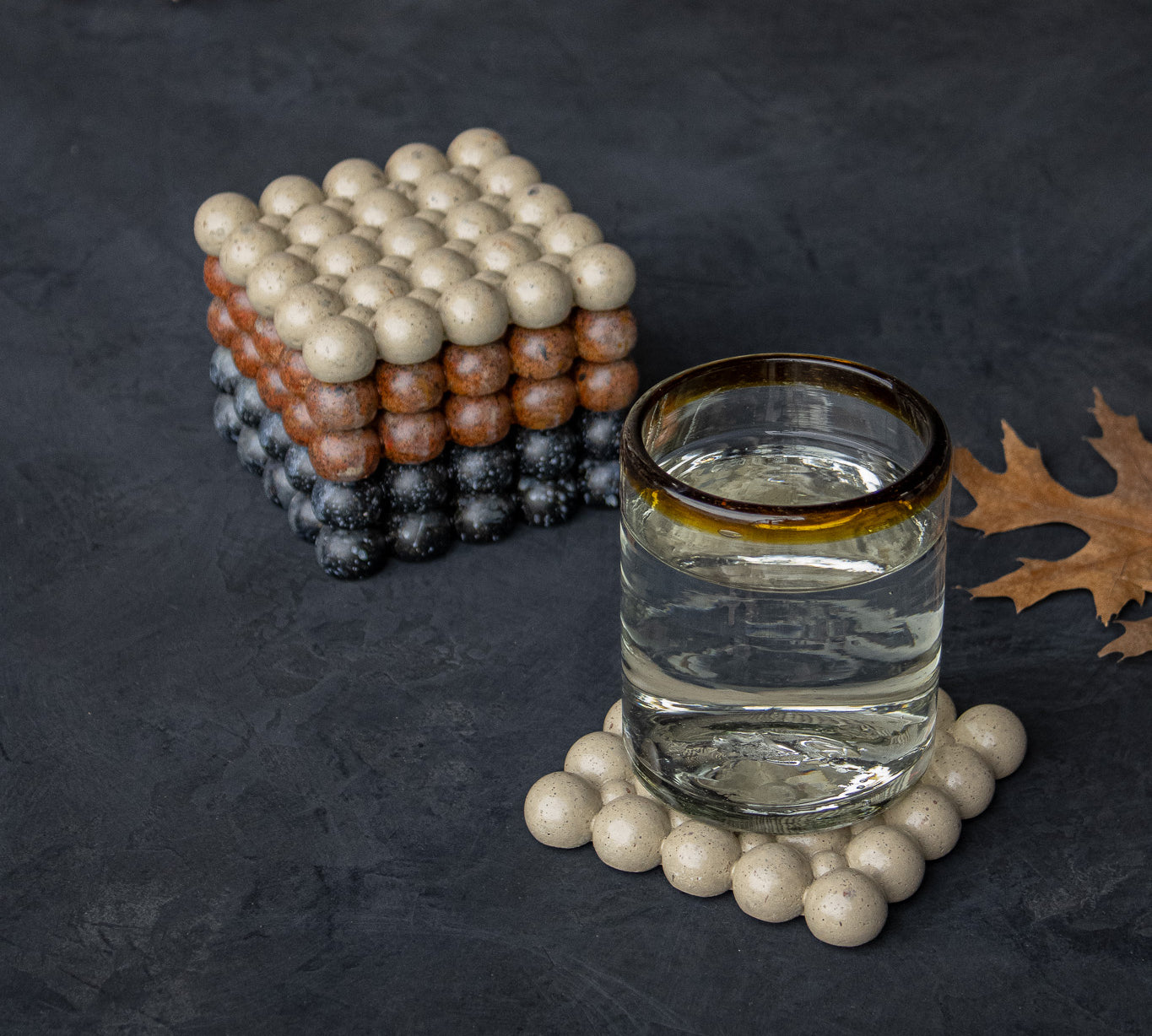 Bubble Cement Coasters Set of 2