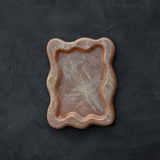 Wavy Cement Trinket Tray - Terra Rust Color