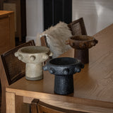 Handcrafted Maya Cement Footed Bowl
