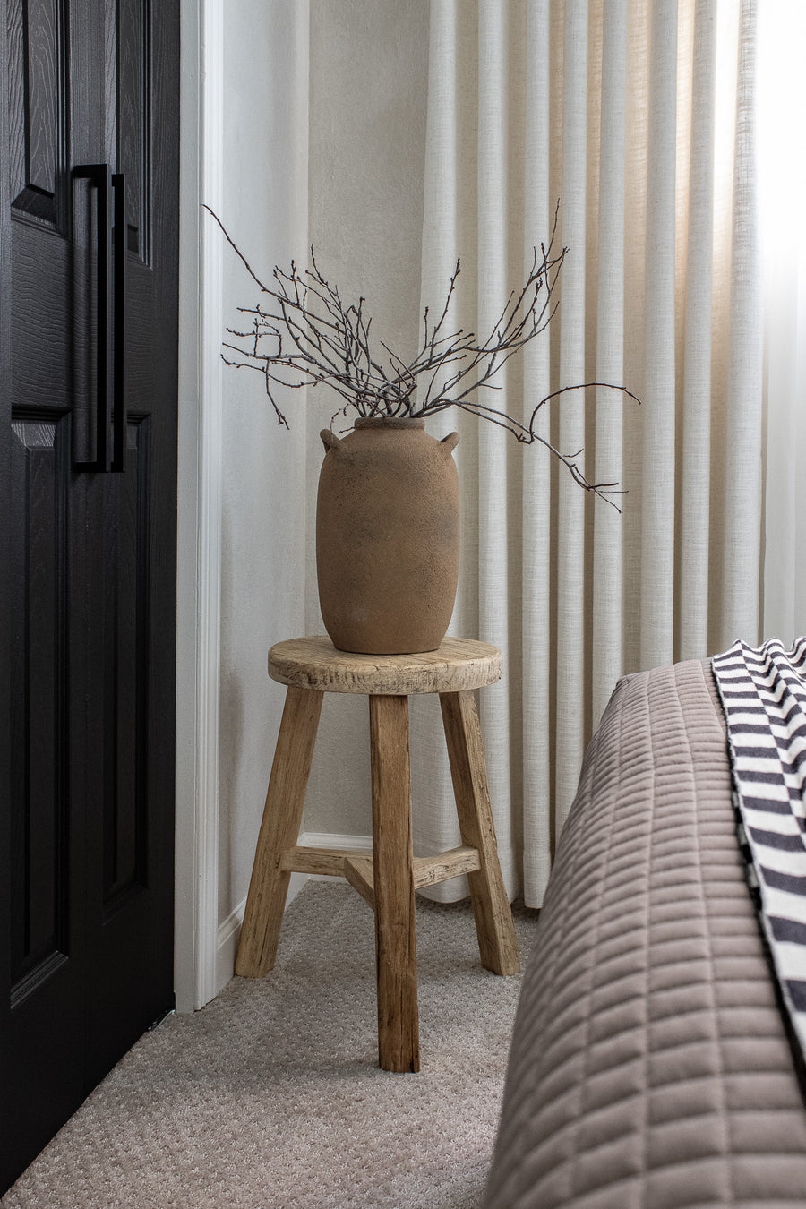 Round Rustic Wood Accent Stool – Casa Refined Shop