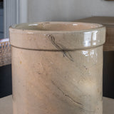 Vintage Marbleized Stoneware Crock Vase