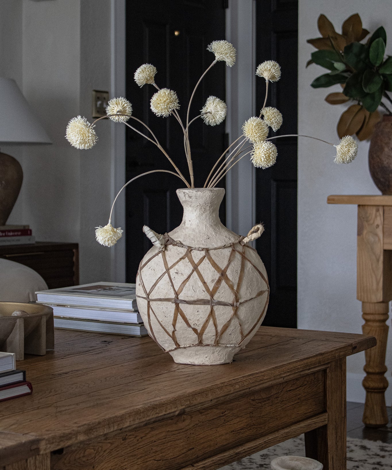 Faux Dried Allium Bud Spray