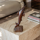 Large Fish Carved Wood Sculpture