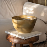 Artisan Pottery Bowl in Earthy Mustard Glaze