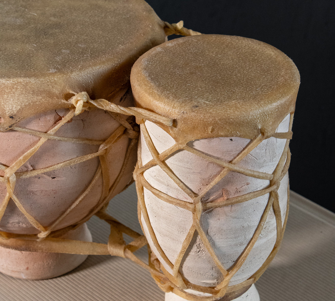 Vintage Handcrafted Terracotta Drum