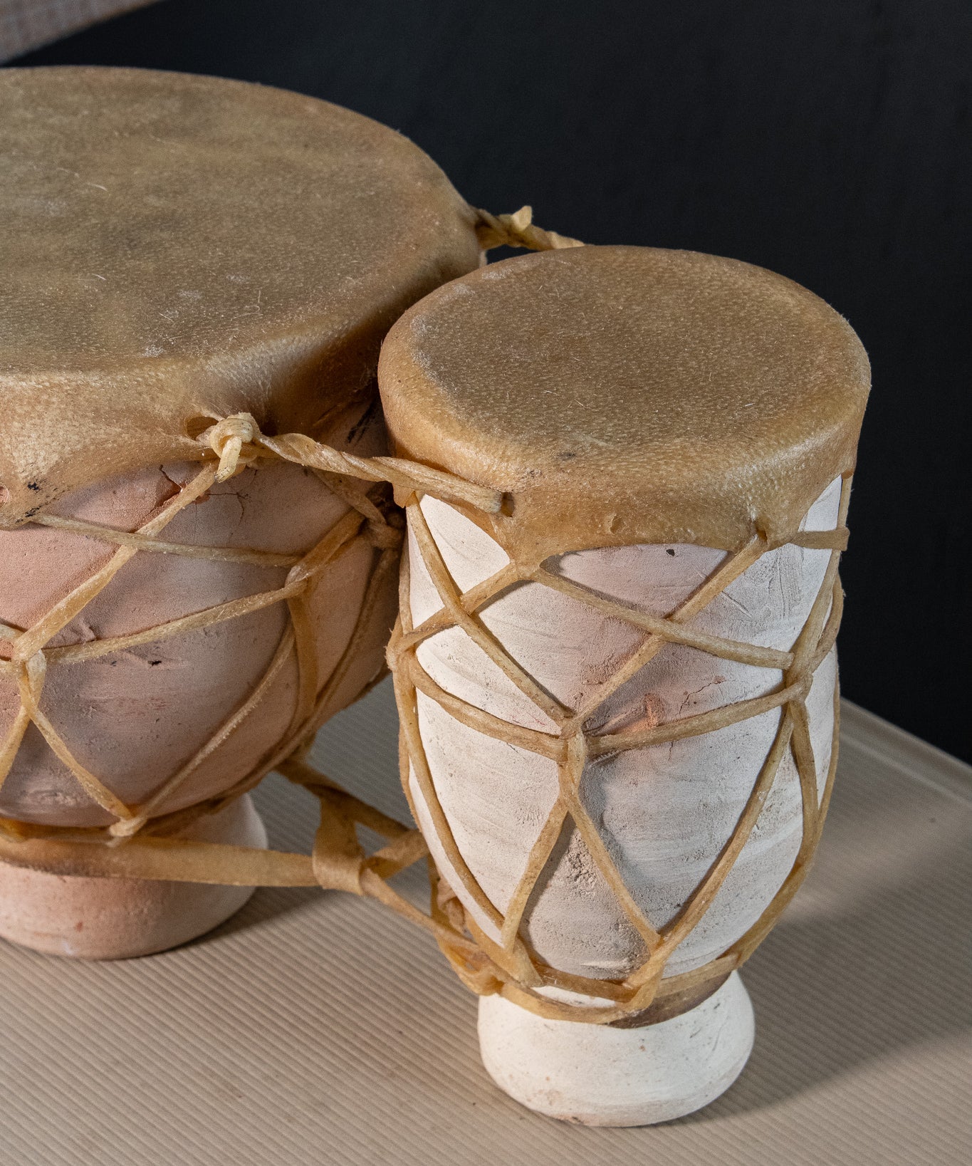 Vintage Handcrafted Terracotta Drum