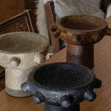 Handcrafted Maya Cement Footed Bowl