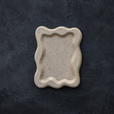 Wavy Cement Trinket Tray - Sand Color