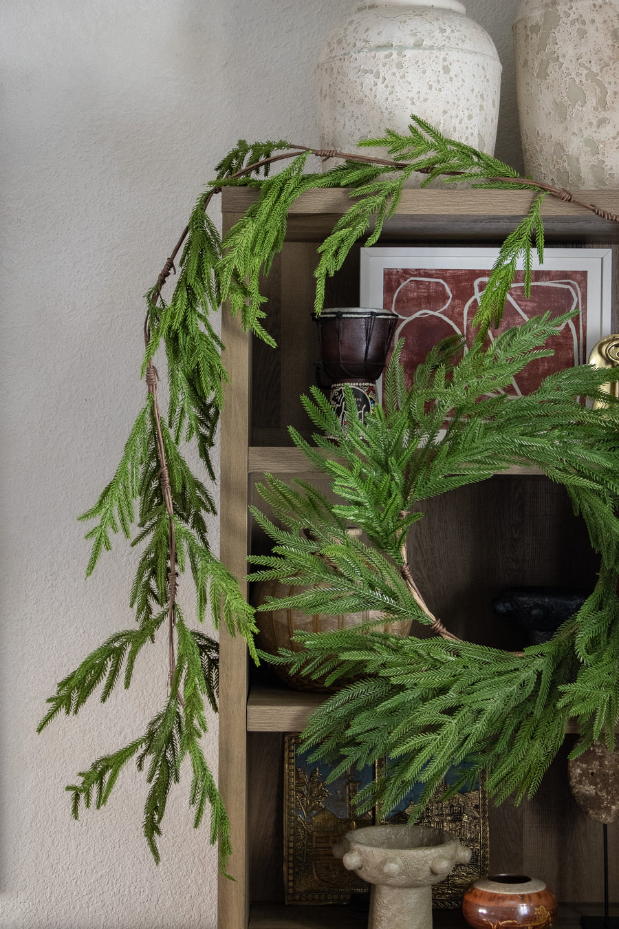 24in Wreath Soft-Touch Faux Norfolk Wreath