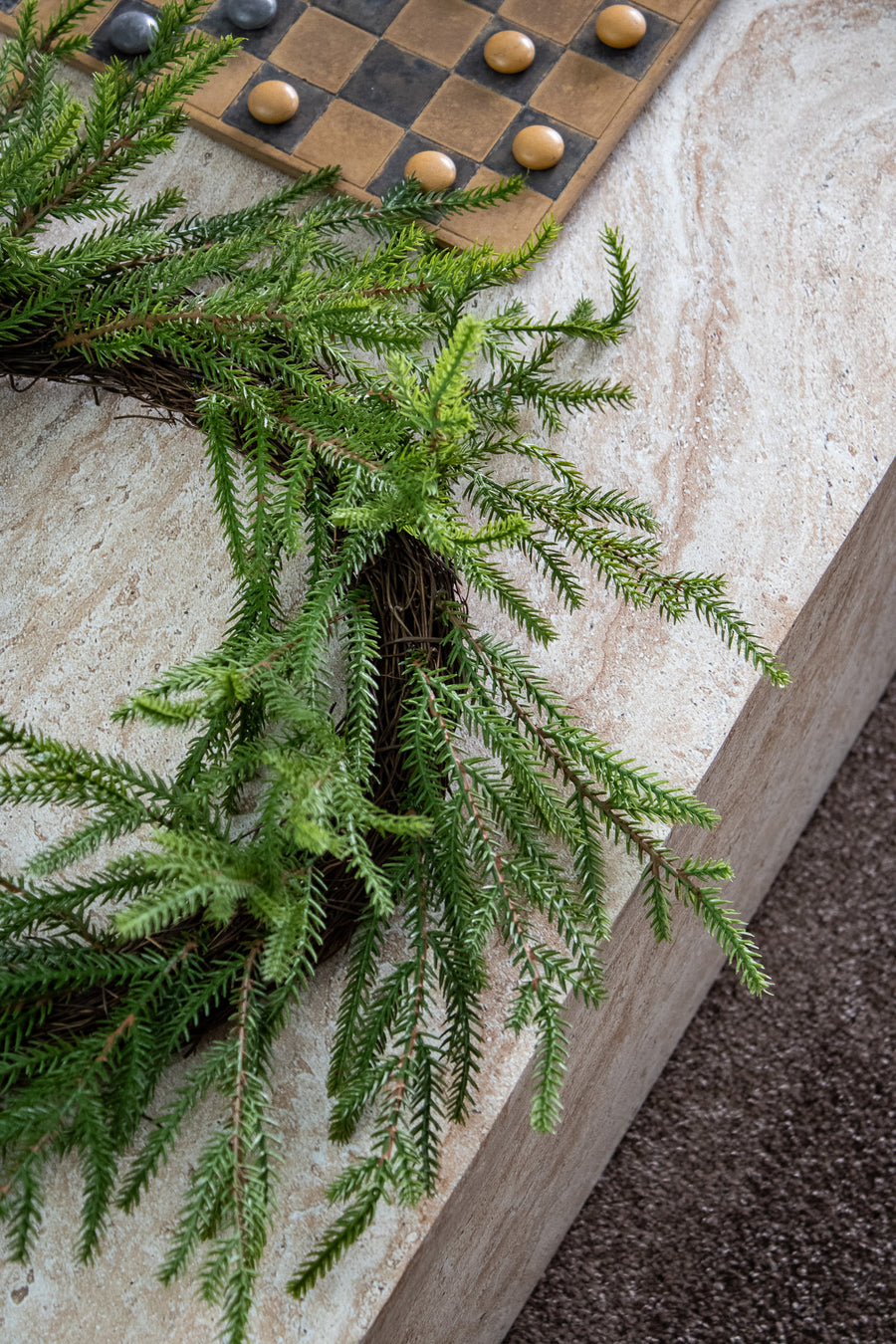 20in Wreath Soft-Touch Faux Norfolk Wreath