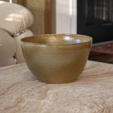 Artisan Pottery Bowl in Earthy Mustard Glaze