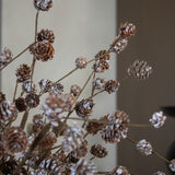 24in Spray-Snowy Natural Birchcones