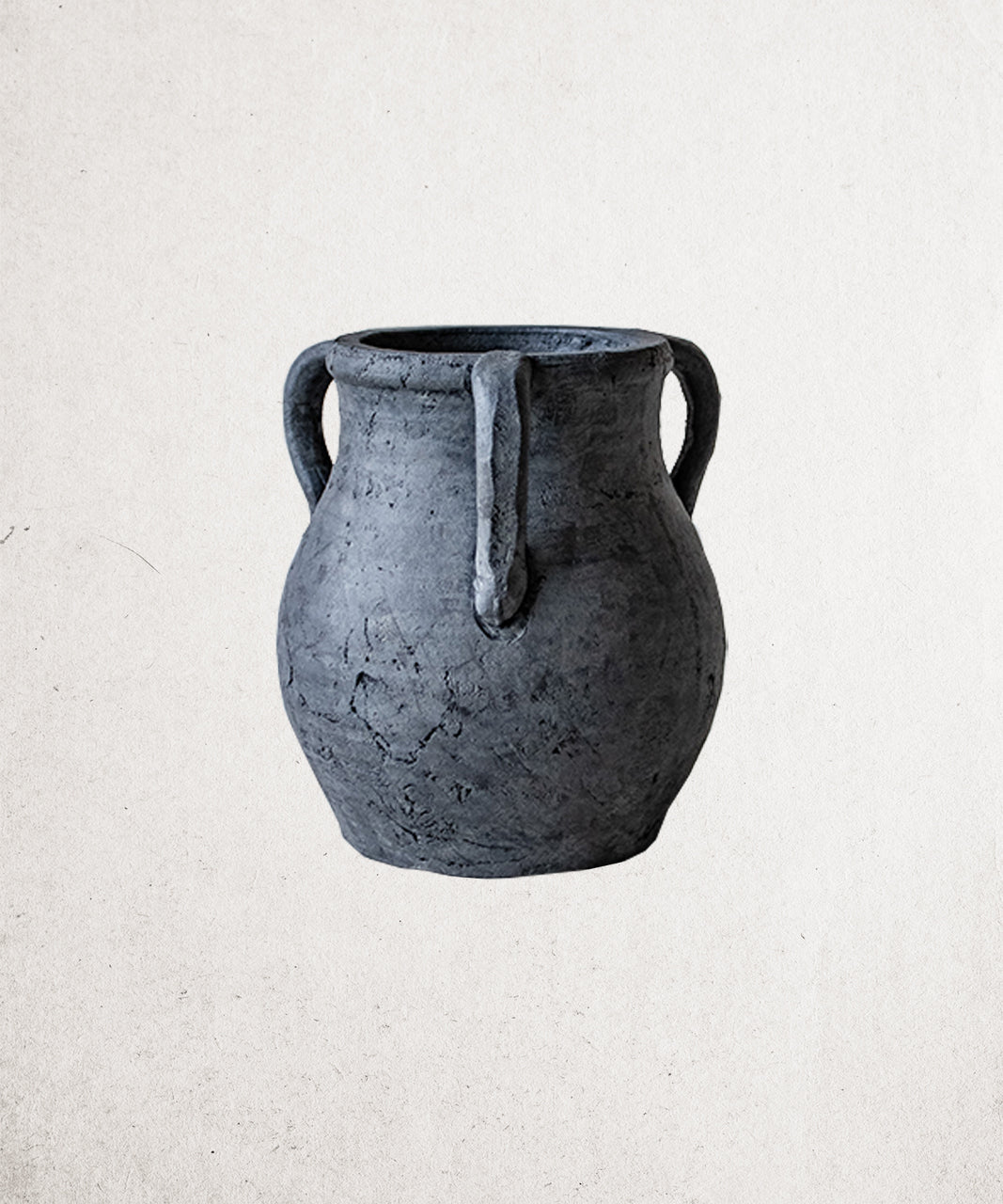 Grey Pot with Three Handles