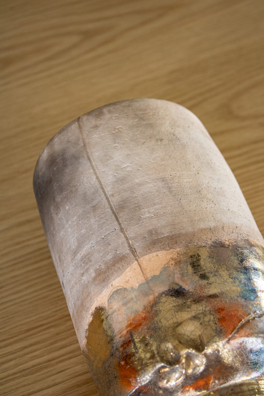 Vintage Signed Vintage Raku Vase