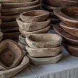 Rustic Wood Dough Bowl