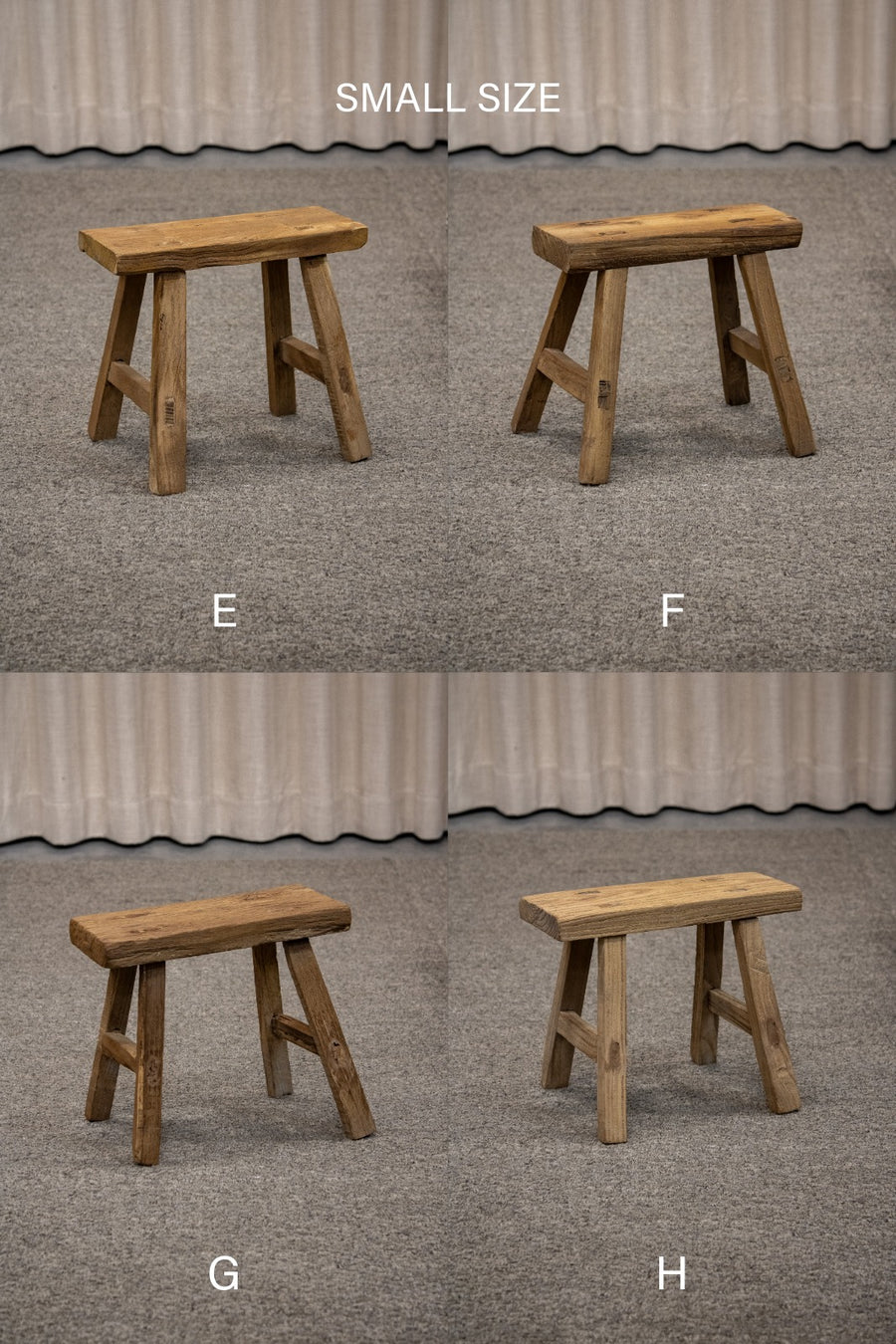 Reclaimed Elm Wood Accent Stools – Casa Refined Shop