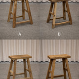 Reclaimed Elm Wood Accent Stools